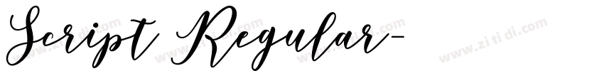 Script Regular字体转换